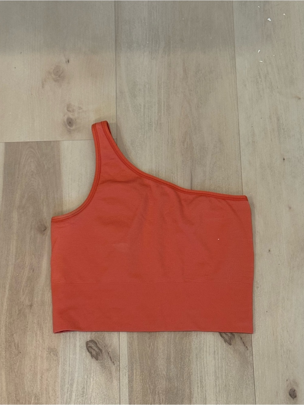 Athleta One-Shoulder Ribbed Tank Top - Orange